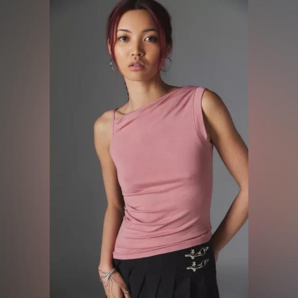 Urban Outfitters Silence + Noise Lia Pink Asymmetrical Tank Top Size XS - Picture 1 of 5